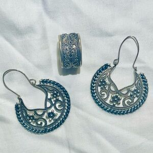 Boho Ring and Earrings Set